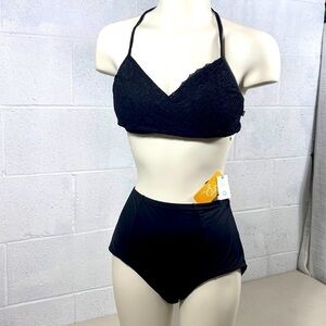 La vie en rose lace wrap around bikini top  & Kona sol high waist bikini…‌‌‌